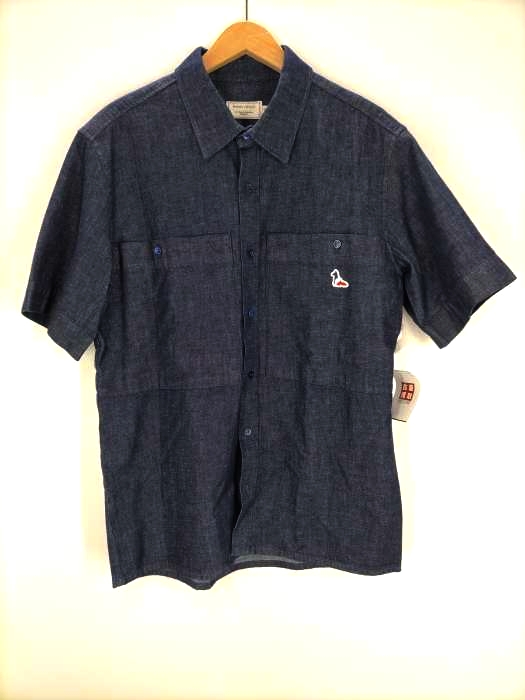 メゾンキツネ maison kitsune ワンポイント S/S デニムシャツ メンズ  41