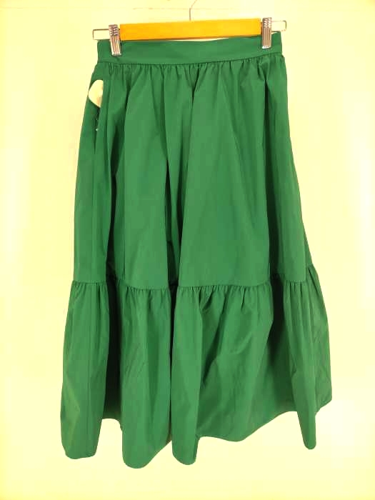 ユナイテッドアローズグリーンレーベルリラクシング UNITED ARROWS green label relaxing Pタフタ ティアード スカート レディース FREE