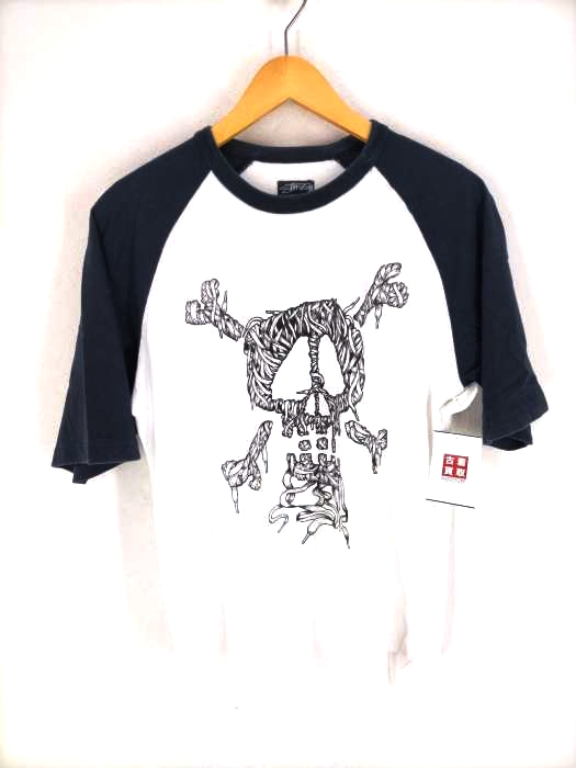 Stussy(ステューシー) AUTHENTIC 00S スカル ラグランカットソー 