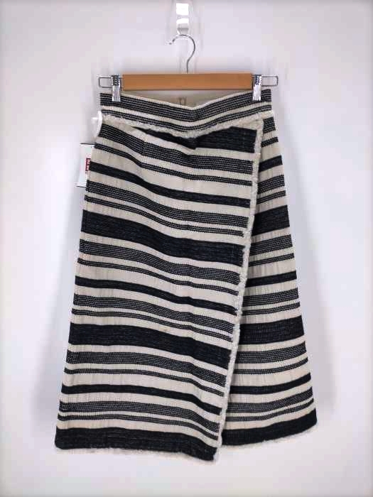 アッシュスタンダード H/standard 18AW ジャガードボーダーフリンジスカート レディース JPN：M