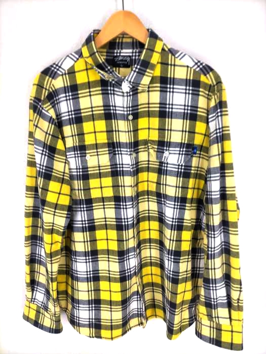 Stussy(ステューシー) 00S AUTHENTIC チェック柄 長袖シャツ 両フラップポケット メンズ  L