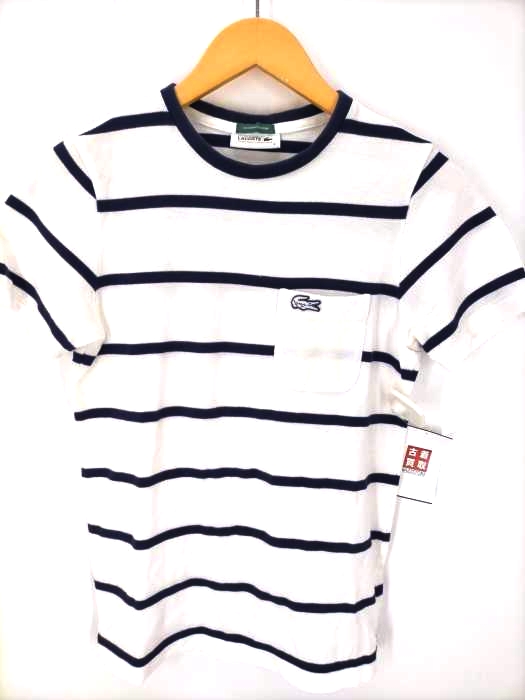 LACOSTE(ラコステ) 日本製 EXCLUSIVE EDITION 鹿の子 ボーダーポケットTシャツ  メンズ JPN：2