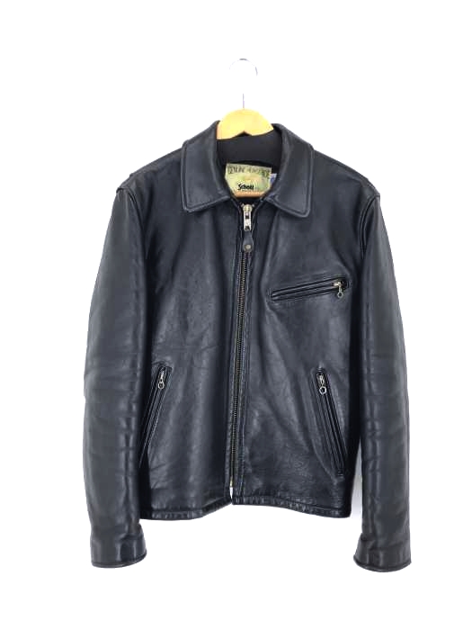 Schott(ショット) GENUINE HORSEHIDE 689H シングルレザーライダースジャケット メンズ US：38