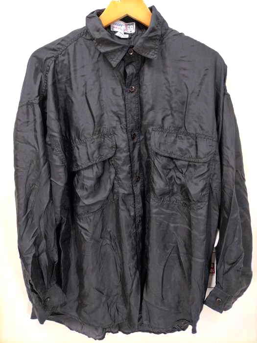 USED古着(ユーズドフルギ) OLD シルク100% 長袖シャツ メンズ JPN:M