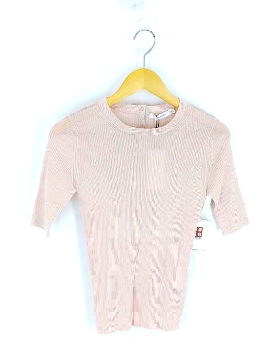 moussy(マウジー) SHELL BUTTON RIB KNIT TEE レディース FREE