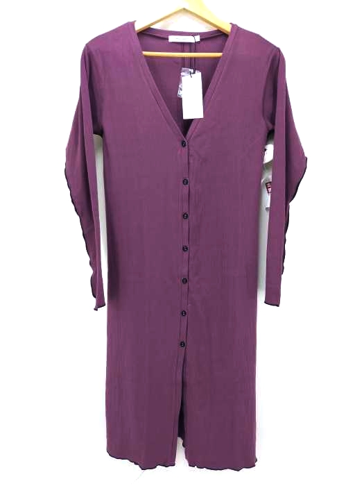 moussy(マウジー) RIB LONG CARDIGAN レディース  FREE