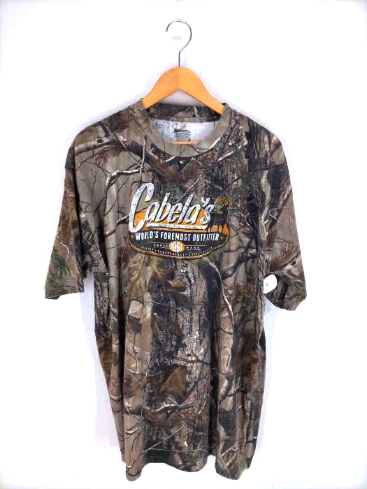 USED古着(ユーズドフルギ) CABELA'S Paramount Outdoors リアルツリーカモクルーネックTシャツ  メンズ  2XLARGE