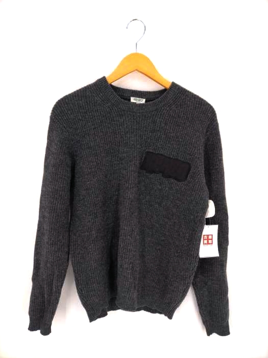 KENZO(ケンゾー) logo patch ribbed jumper ロゴパッチリブニット メンズ import：XS
