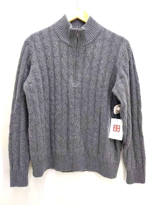 Mackintosh LONDON(マッキントッシュ ロンドン) カシミヤ混 ハーフジップ ケーブルニットセーター メンズ JPN：M