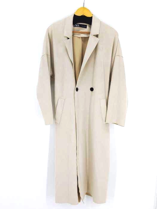 ザラ ZARA フェイクムートントレンチコート レディース import：S