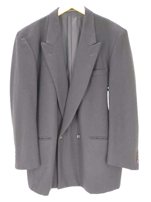 コムデギャルソンオム COMME des GARCONS HOMME AD1989 ウール1Bダブルテーラードジャケット メンズ JPN：M