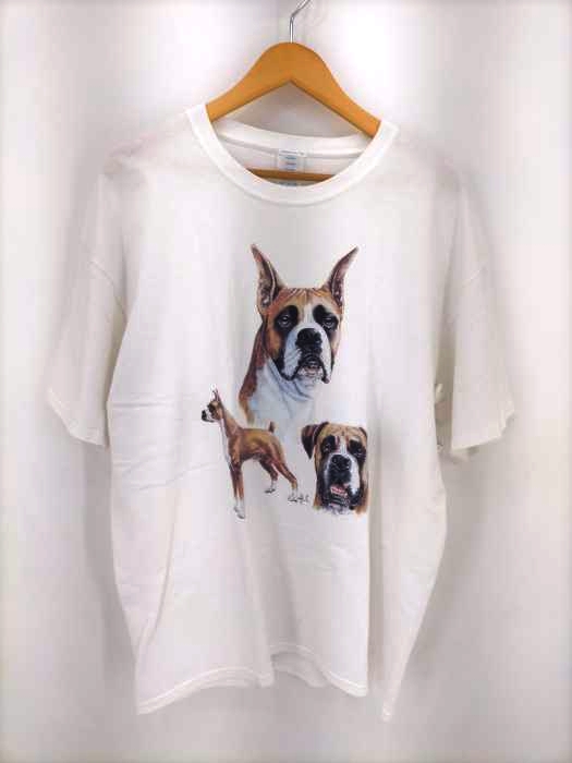 ポートアンドカンパニー PORT and COMPANY 犬プリントTシャツ メンズ import：XL