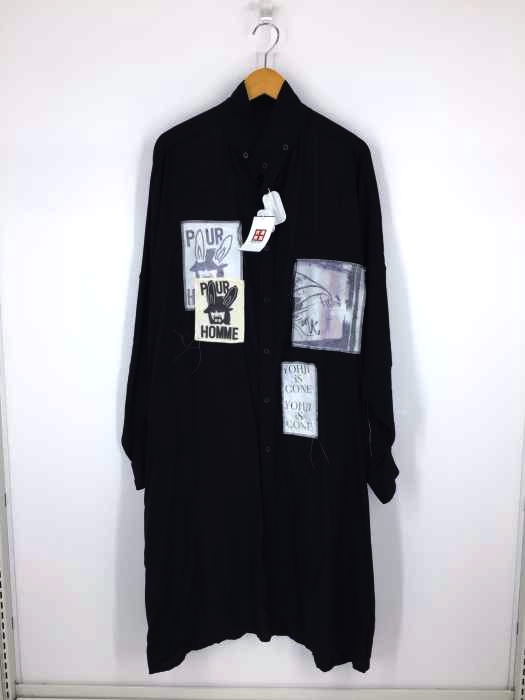 Yohji Yamamoto POUR HOMME(ヨウジヤマモトプールオム) Ring Sewing Broadcloth Patchwork Long Shirt メンズ JPN：1