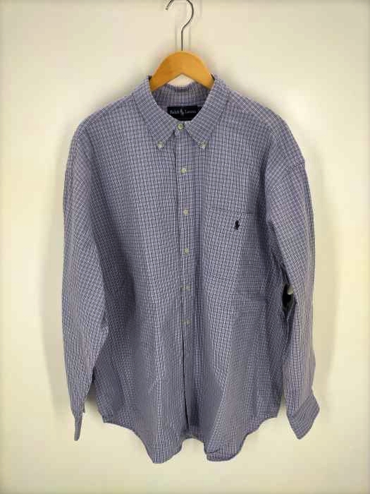 RALPH LAUREN(ラルフローレン) 90s BIG SHIRT ポニー刺繍チェック柄ボタンダウンシャツ メンズ JPN：XL