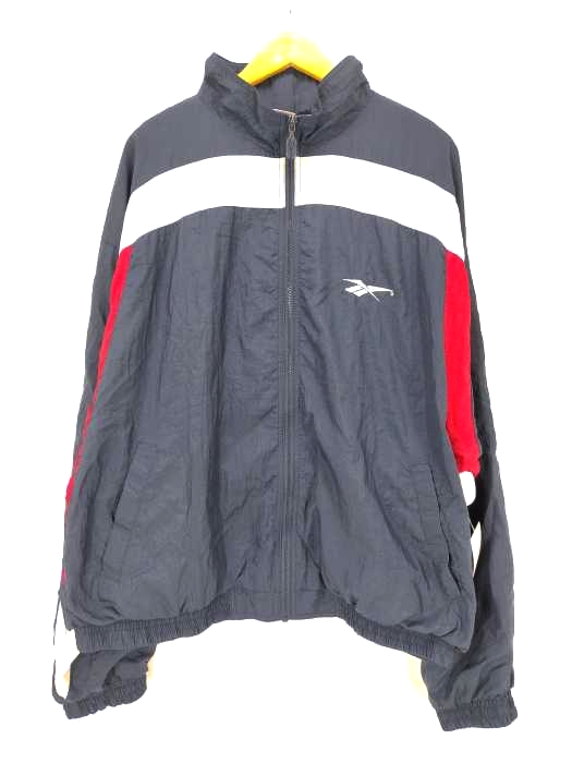 Reebok(リーボック) 90s ベクター センターロゴ 刺しゅう ナイロンジャケット メンズ import：XL
