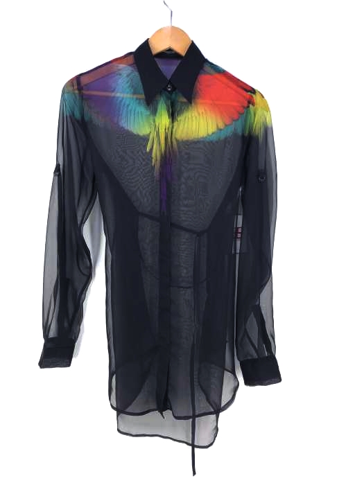 MARCELO BURLON(マルセロバーロン) 転写プリントシースルーシャツ レディース XS
