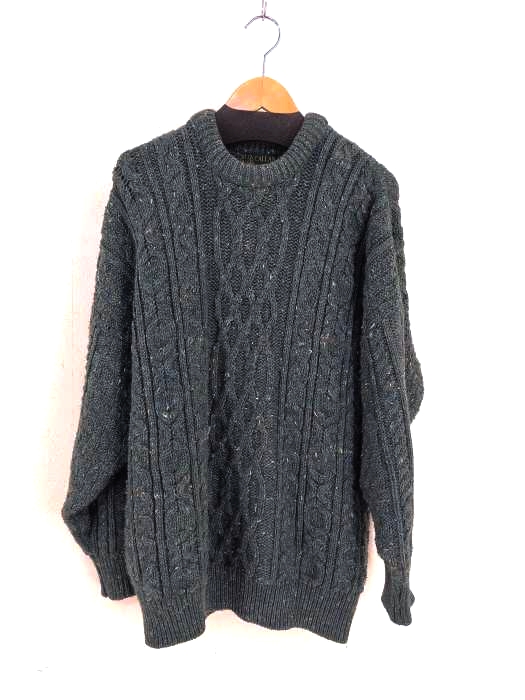 USED古着(ユーズドフルギ) アイルランド製 ケーブルニット メンズ JPN：XL