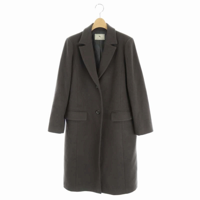 N.NATURAL BEAUTY BASIC(エヌナチュラルビューティーベーシック) 19AW ウール チェスターコート アウター ロング 総裏地 M 茶 ブラウン /CM ■OS レディース レディース  M
