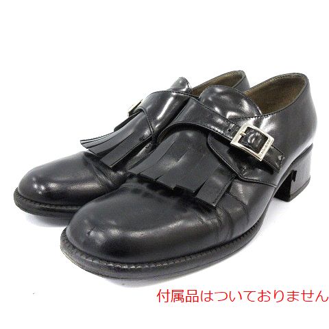 a.testoni(ア・テストーニ) シューズ レザー ローヒール 36 23cm 黒 ブラック /SR9 レディース  36（約23cm）