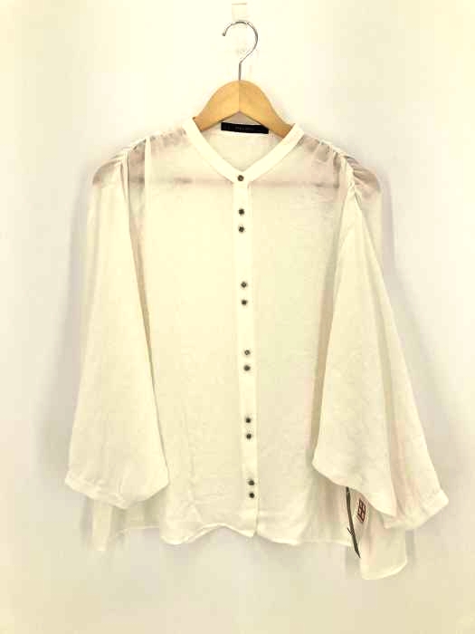 ZARA BASIC(ザラベーシック) バンドカラーシャツ レディース  M