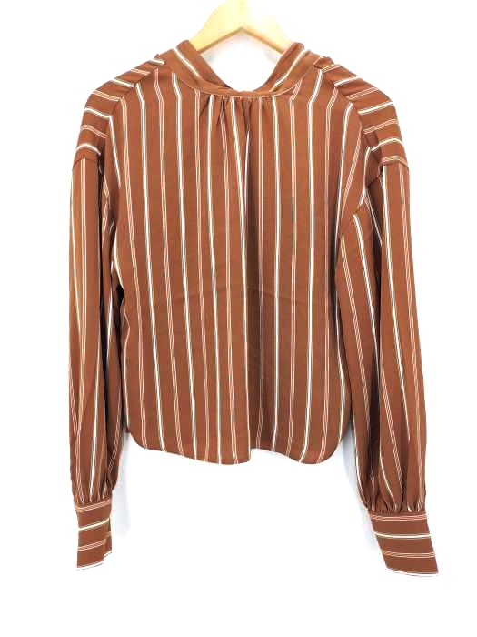 moussy(マウジー) OL STRIPE BACK BOW BLOUSE レディース  FREE