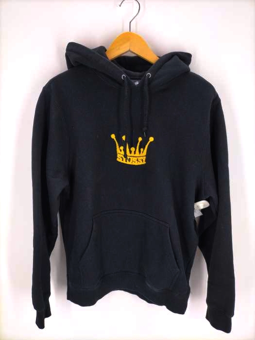 Stussy(ステューシー) パイルクラウンロゴ 王冠 プルオーバーパーカー メンズ JPN：S