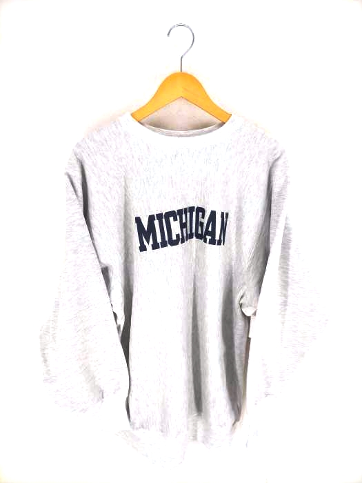 Champion(チャンピオン) 90S 刺繍タグ REVERSE WEAVE メキシコ製 MICHIGAN クルーネックスウェット メンズ  XXL