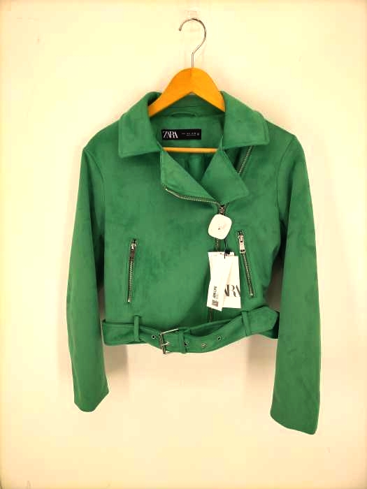 ZARA(ザラ) フェイクスウェードライダースジャケット レディース import：S