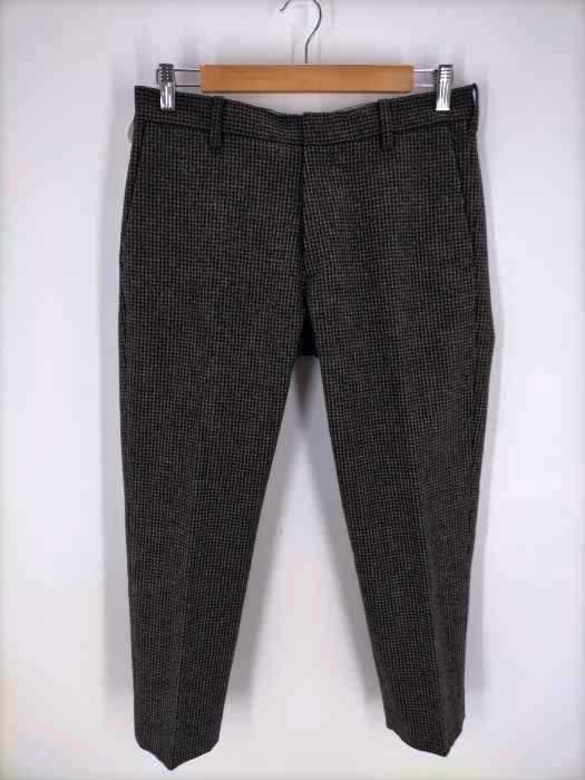 R.NEWBOLD(アールニューボールド) ウール グレンチェック クロップドパンツ メンズ JPN：M