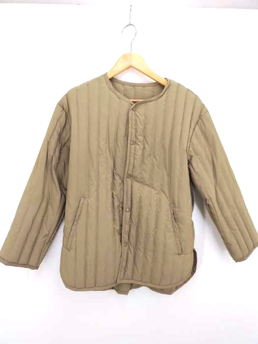 ロペピクニック Rope Picnic CLIMA調温中綿ストライプ圧着ノーカラーブルゾン レディース JPN：38