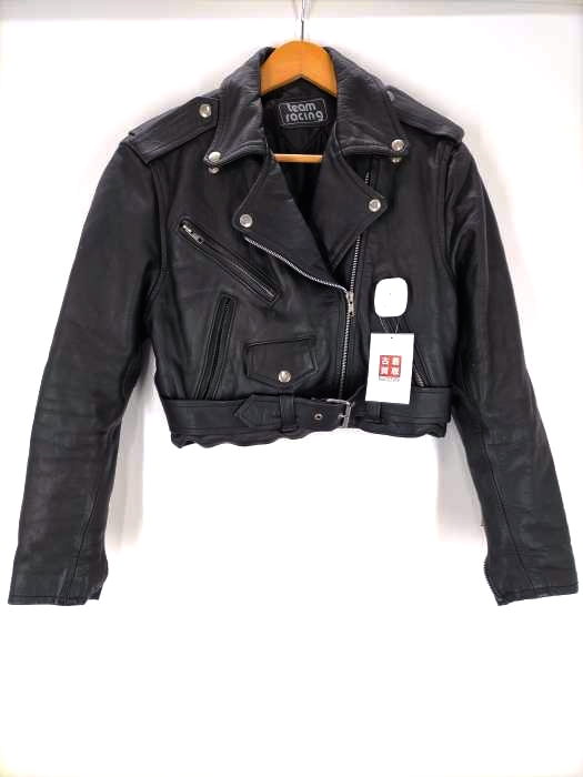 ショート丈】ラムレザージャケット XL相当 本革 短丈 ヴィンテージ古着