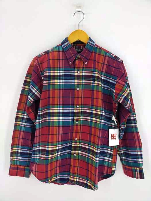 ポロバイラルフローレン Polo by RALPH LAUREN 緑タグ ポニー刺繍 マドラスチェック BDオックスフォードシャツ メンズ import：XL