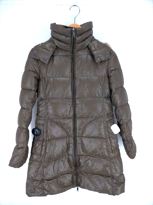 バーバリーロンドン BURBERRY LONDON ラクーンファーダウンコート レディース JPN：40