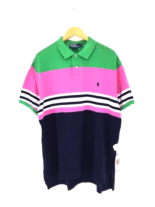 Polo by RALPH LAUREN(ポロバイラルフローレン) ホース刺繍 マルチカラー ポロシャツ メンズ import：XXL