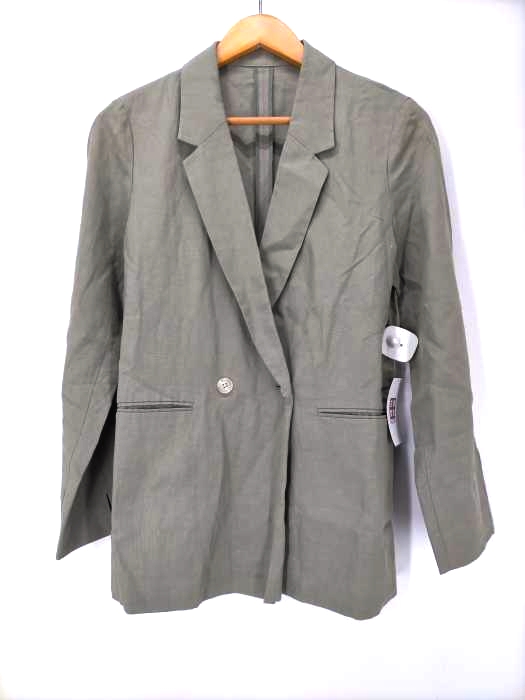 UNITED ARROWS green label relaxing(ユナイテッドアローズグリーンレーベルリラクシング) FFC/レーヨンライトジャケット 麻混 ダブルブレスト レディース 表記無