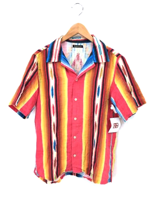 BOHEMIANS(ボヘミアンズ) ネイティブ柄 ガーゼオープンカラーシャツ メンズ JPN：M