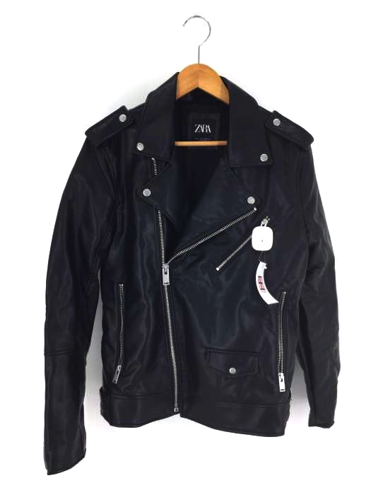 ZARA(ザラ) フェイクレザー ダブルライダースジャケット メンズ JPN：M