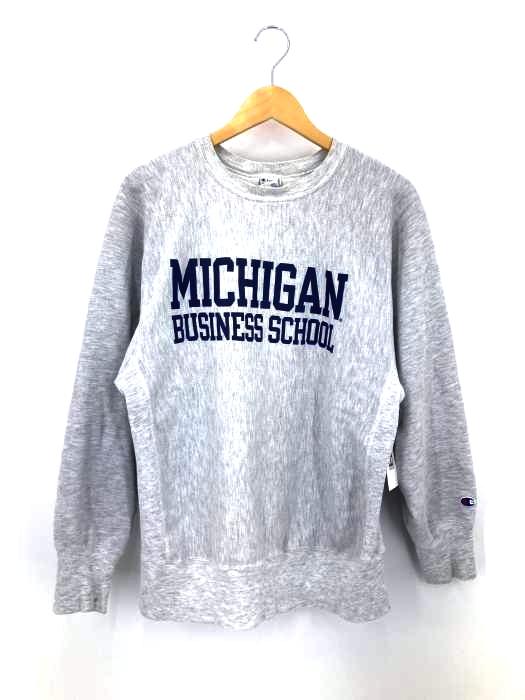 Champion(チャンピオン) 刺繍タグ後期 REVERSE WEAVE SWEATSHIRT MICHIGAN BUSINESS SCHOOL メキシコ製 メンズ import：M