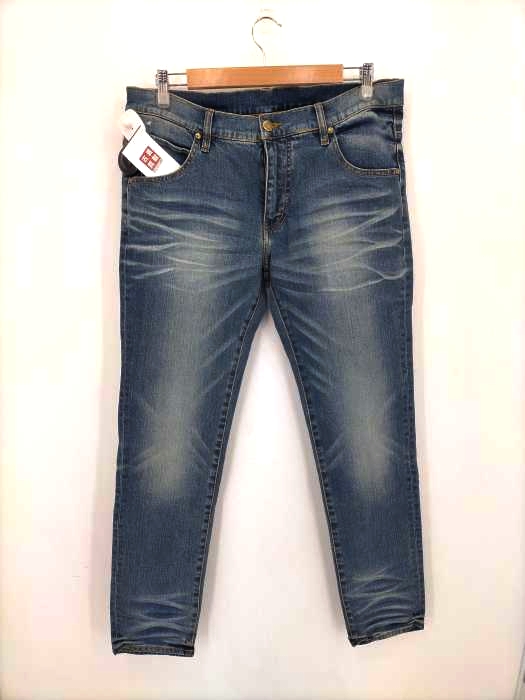 1PIU1UGUALE3(ウノピュウノウグァーレトレ) 9 TAPERED ブルーユーズド デニム メンズ VI