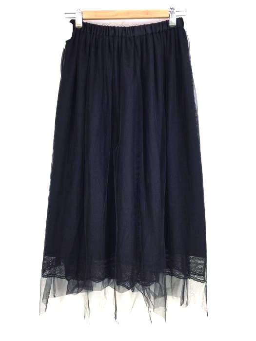 LANVIN en Bleu(ランバンオンブルー) シアレースチュールスカート レディース  36