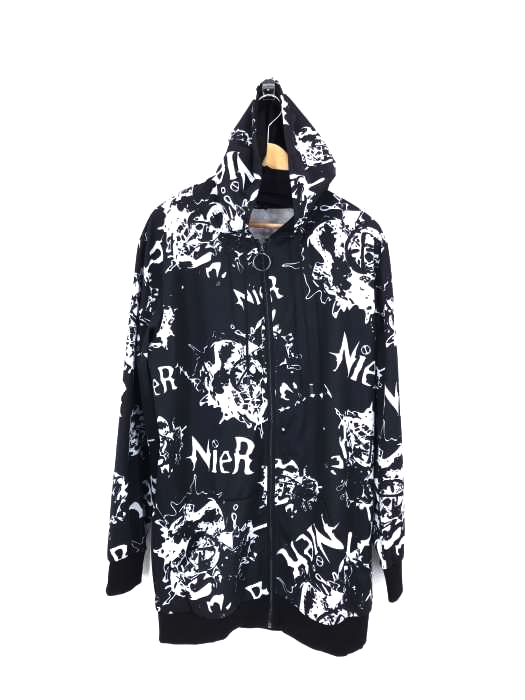 NieR CLOTHING(ニーア クロージング) 総柄ロングジップパーカー メンズ FREE