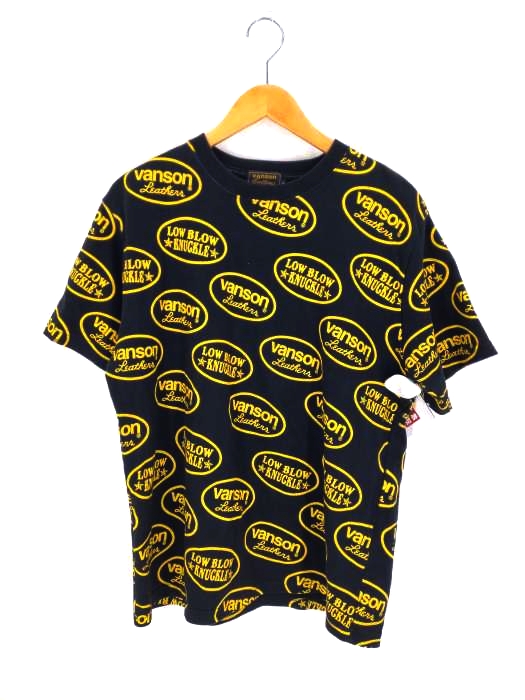 VANSON(バンソン) VANSON×LOWBLOW KNUCKLE オーバル総柄Tシャツ メンズ  L