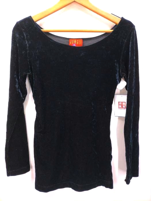 KENZO JUNGLE(ケンゾージャングル) 80~90S Uネック L/S ベロアロングスリーブカットソー レディース 表記無
