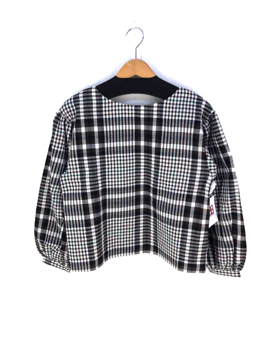 マウジー moussy CHECK PUFF SLEEVE BLOUSE レディース FREE