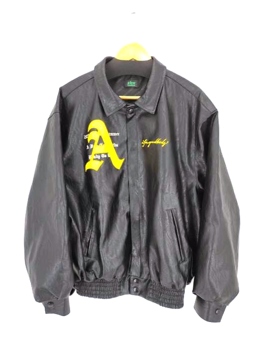A FEW GOOD KIDS(アフューグッドキッズ) RACING LEATHER JACKET フェイクレザー スタジャン ブルゾン メンズ import：L
