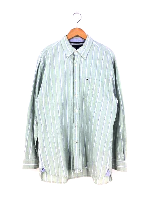 TOMMY HILFIGER(トミーヒルフィガー) ボタンダウンストライプシャツ メンズ import：L