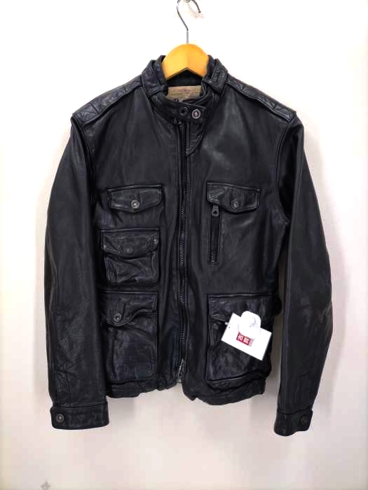 アヴィレックス AVIREX ジップアップレザージャケット メンズ JPN：M