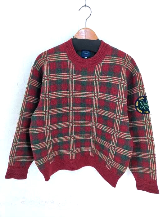 UNITED COLORS OF BENETTON BENETTON  チェック柄クルーネックニット メンズ EUR：46