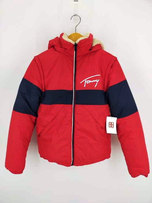 トミージーンズ tommy jeans リバーシブルフーデットブルゾン レディース import：XL