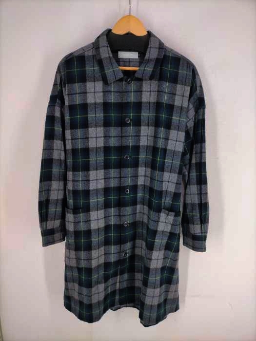 ユーズドフルギ USED古着 {{OVERTHESTRIPES}} チェック ネルシャツ ロングシャツ メンズ JPN:M